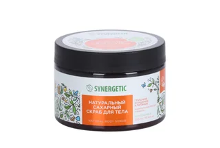 Скраб Synergetic для тела глубокое очищ / пит сахарный карамельное яблоко и ваниль 300 мл
