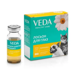 Veda Фитоэлита Лосьон для глаз средство зоогигиеническое с ромашкой фл. 10 мл 3 шт