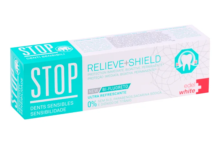 Зубная паста-гель edel+white Stop Sensitive Relieve+Shield для чувст зубов 75 мл