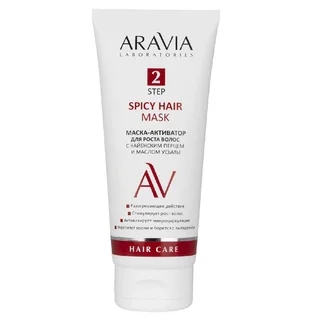 "Aravia Laboratories" Маска-активатор для роста волос с кайенским перцем и маслом усьмы Spicy Hair Mask 200 мл