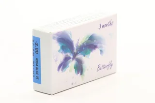 Контактные линзы цветные Офтальмикс Butterfly 1-Color васильковый D -2,0 DIA 14,2