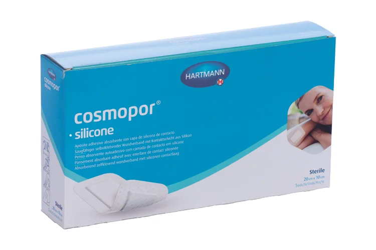 Повязка Cosmopor silicone с контактным слоем из силикона 20×10 см 5 шт