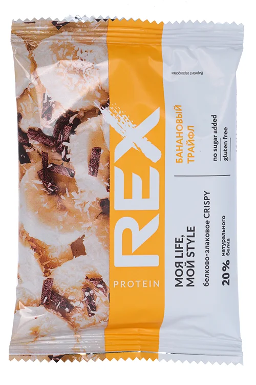 Хлебцы ProteinRex Crispy протеино-злаковые со вкусом банановый трайфл, 55 г