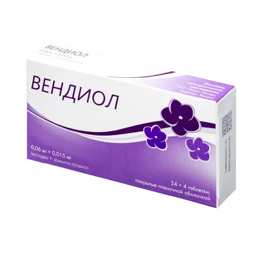 Вендиол таблетки 0.06+0.015 мг 28 шт