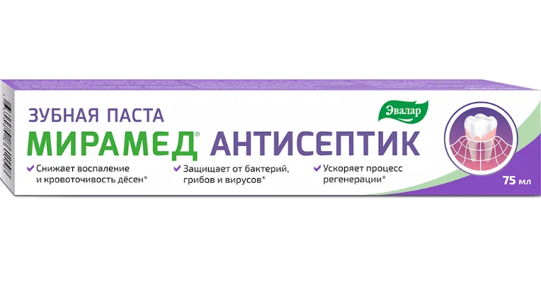 Зубная паста Мирамед антисептик, 75 мл