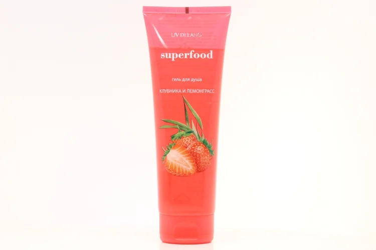 Гель для душа Liv Delano Superfood клубника / лемонграсс 250 мл