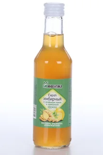 Сироп имбирный с зелен чаем и лимоном, 250 шт