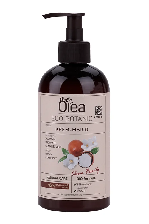 Крем-мыло Olea Eco Botanic Жасмин и Карите 450 мл дой-пак
