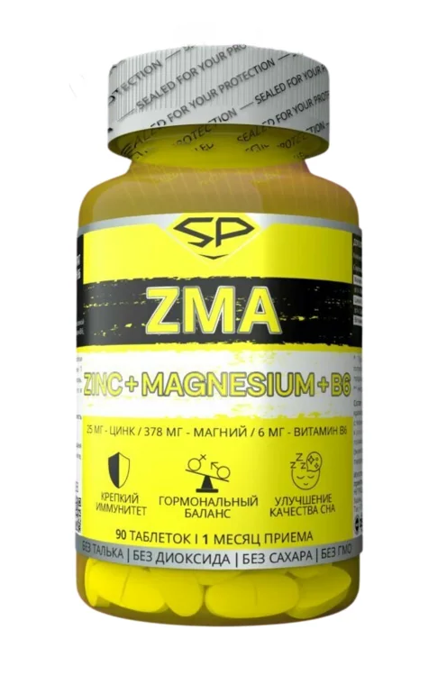 Цинк+Магний+В6 ZMA Steelpower, 90 шт, таблетки