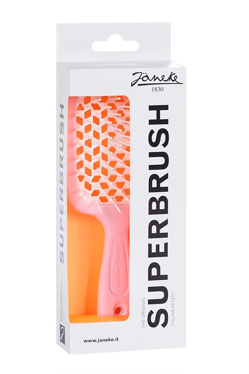 Щетка для волос Janeke пластиковая светло-розовая