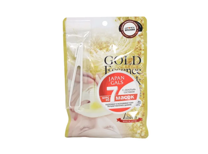 Маска Japan Gals Gold Essence Mask для лица с золотым составом 7 шт