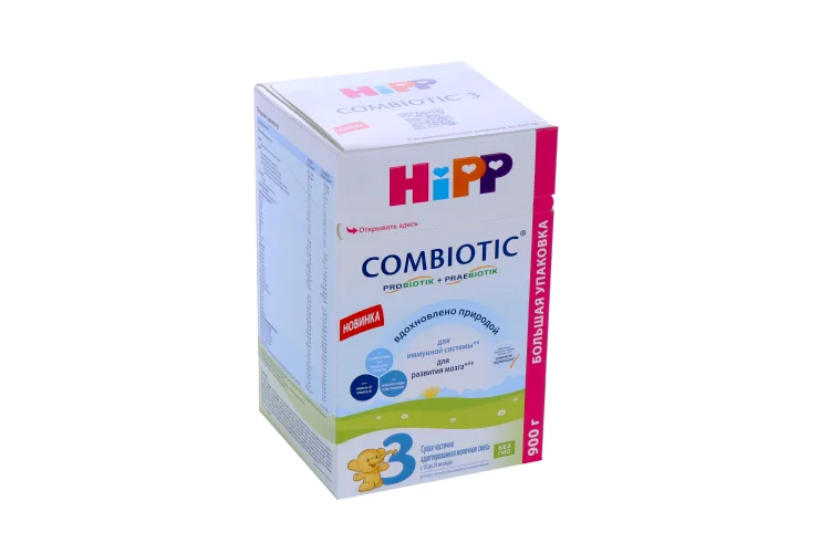 Смесь HiPP 3 Combiotic сухая / частично адаптированная / молочная 900 гр