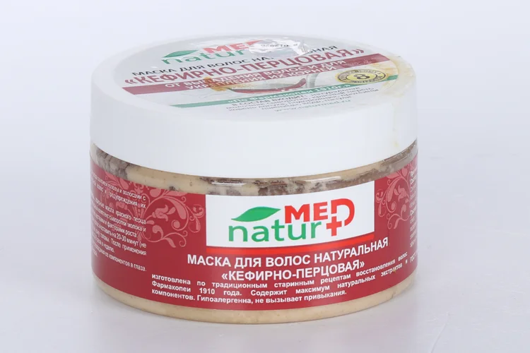 Маска Naturmed Кефирно-перцовая натуральная для волос 250 мл