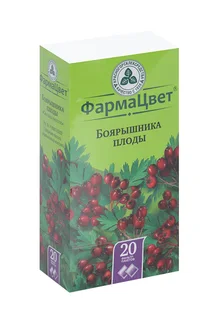 Боярышника плод ФармаЦвет 3 гр 20 шт сырье растительное-порошок