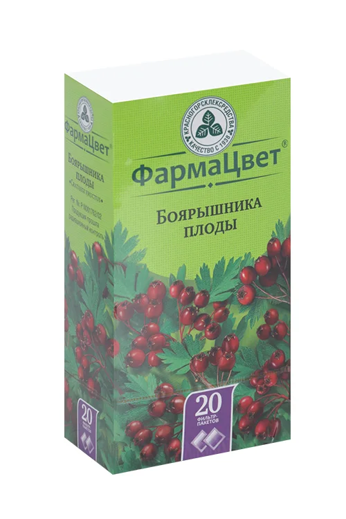 Боярышника плод ФармаЦвет 3 гр 20 шт сырье растительное-порошок