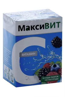 Аскорбиновая кислота Витамин С Максивит 16 гр 10 шт порошок со вкусом лесных ягод