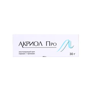 Акриол Про для обезболивания кожи при уколах 2,5%+ 2,5% Крем 30 гр