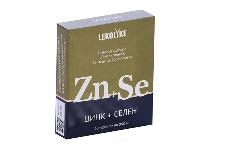 Цинк+Селен Lekolike 300 мг 40 шт таблетки