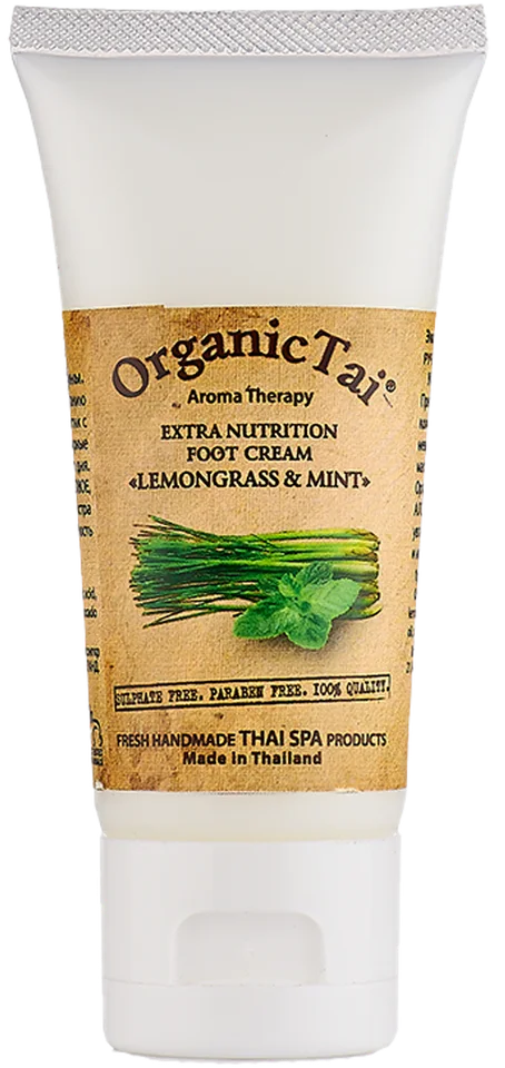 Экстраувлажняющий крем для ног «Лемонграсс И Мята» 60 мл OrganicTai