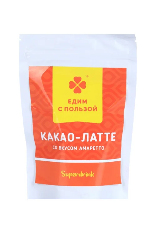 Какао-Латте Едим с пользой растворимый со вкусом Амаретто 150 гр