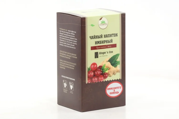 Чайный напиток имбирный с брусникой, 1,5 г, 20 шт