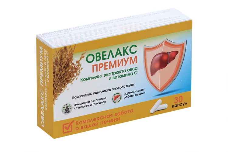Овелакс Премиум компл экстракта овса и витамина С 30 шт капсулы