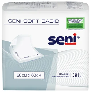 Сени софт базик пеленки 60×60 см 30 шт