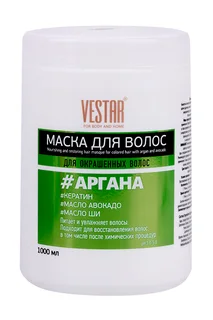 Маска Vestar для окрашенных волос питание и восстановление с арганой и авокадо 1 л