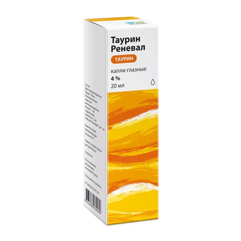 Таурин Реневал капли 4 % 20 мл