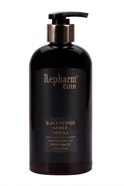 Крем-мыло Repharm Elite Black Pepper Amber Neroli с пептидами 500 мл