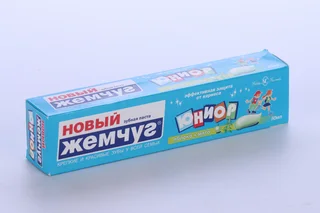 Зубная паста Новый Жемчуг юниор яблоко / мята 50 мл