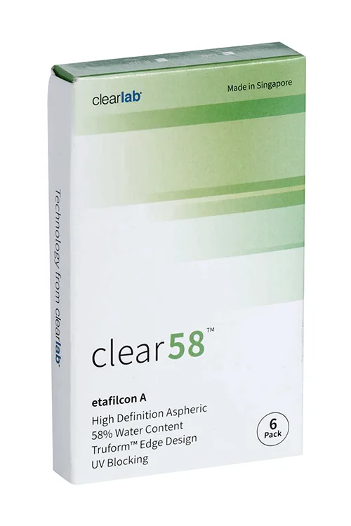 Линзы Clearlab Clear58 контактные R 8,7 (диоптрия -3,75) 6 шт