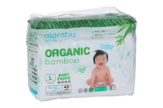 Трусики-подгузники Marabu Organic Bamboo р L (9-14 кг) 42 шт