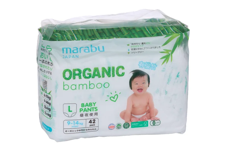 Трусики-подгузники Marabu Organic Bamboo р L (9-14 кг) 42 шт