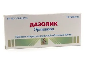 Дазолик 500 мг 10 шт таблетки покрытые пленочной оболочкой