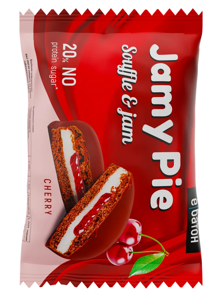 Изделие кондитерское Печенье Jamy Pie Souffle and Jam 60 гр вкус Вишня Ёбатон