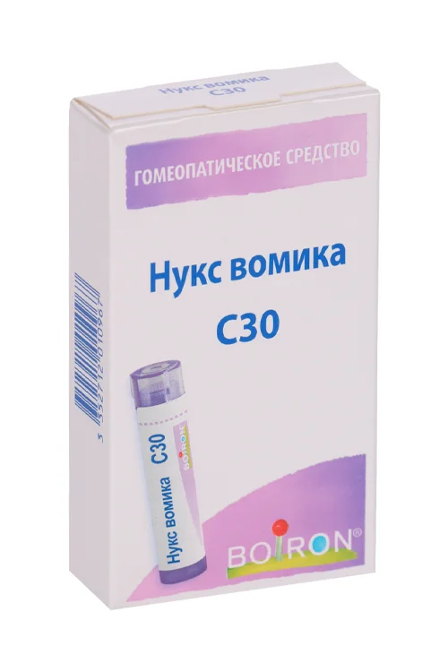 Гомеопатические монокомпонентные препараты растительного происхождения 4 гр гранулы гомеопатические C30 Нукс Вомика гранулы 4 г