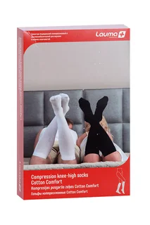 Гольфы Лаума Медикал Cotton Comfort мед компресс хлопок 1 класс р 36-38 пара черн