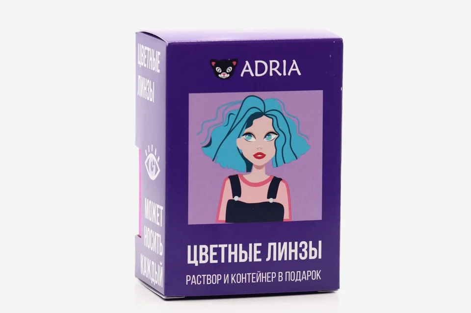 Контактные линзы Adria Color 1 Tone Blue мягкие / квартальные 0,00/14,0/8,6 2 шт