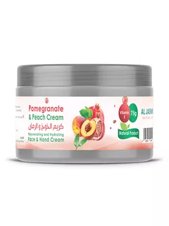Аль Жасмин / Al Jasmine natural oils Крем увлажняющий гранат и персик для лица и тела, 75г