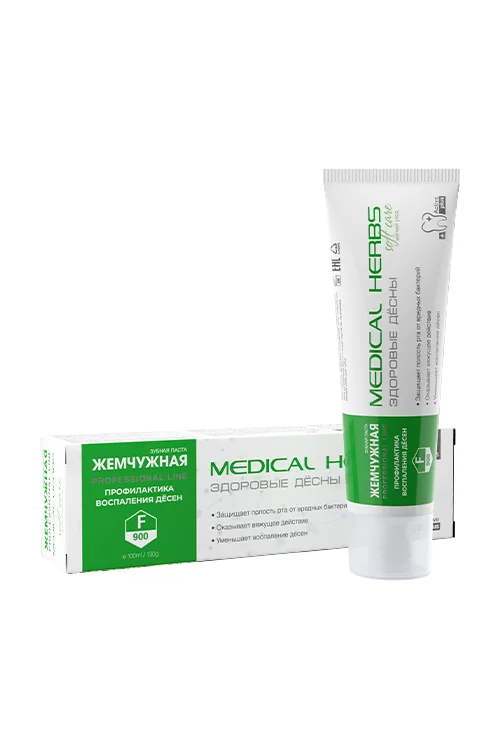 Зубная паста Жемчужная Prof Medical Herbs Здоровые десны,100 мл