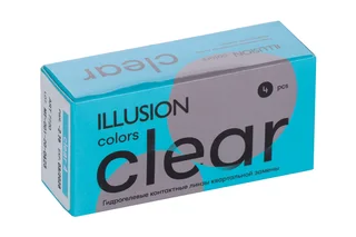 Линзы Illusion colors Clear контактные мягкие (диоптрия -2,75), 4 шт
