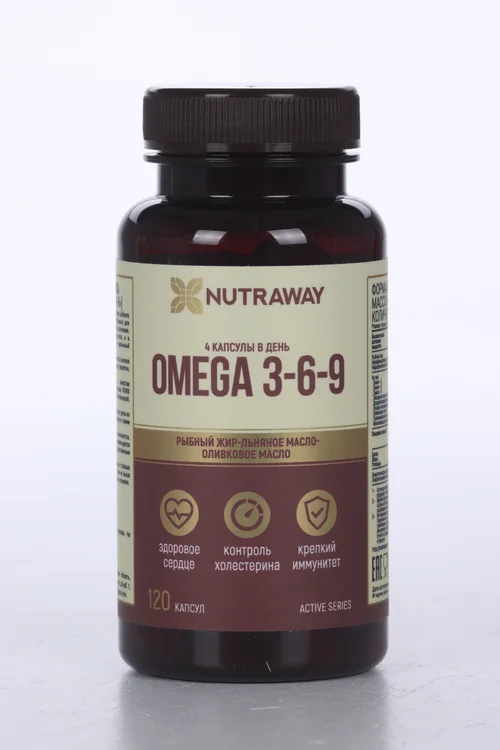 Омега 3-6-9 700 мг, 120 шт, капсулы Nutraway