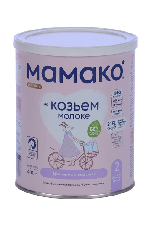 Смесь Мамако сух молочн на основе козьего молока с 2FL для детей (6-12 мес) 400 гр
