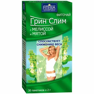 Грин Слим Фиточай фильтр-пакет 2 гр 30 шт Мята-Мелисса