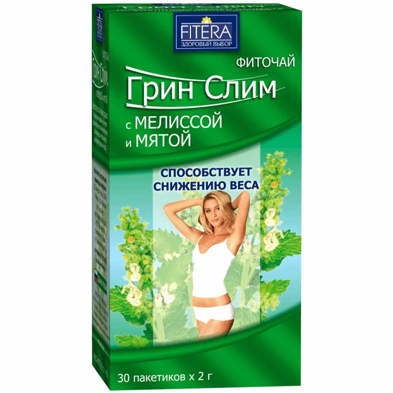 Грин Слим Фиточай фильтр-пакет 2 гр 30 шт Мята-Мелисса