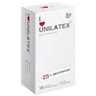 Презервативы Unilatex UltraThin 15 шт