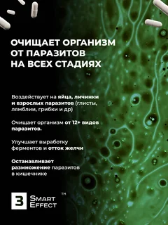Биологически активная добавка 3_SmartEffect, Антипаразитарный комплекс, 90 капсул