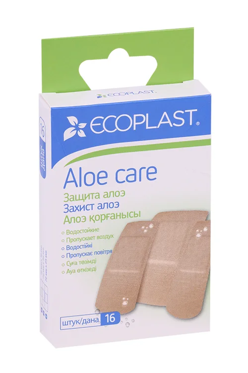 Пластырь Ecoplast Aloe Care медицинский полимер 16 шт набор