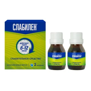 Слабилен Капли для приема внутрь 7,5 мг / мл флакон 15 мл 2 шт